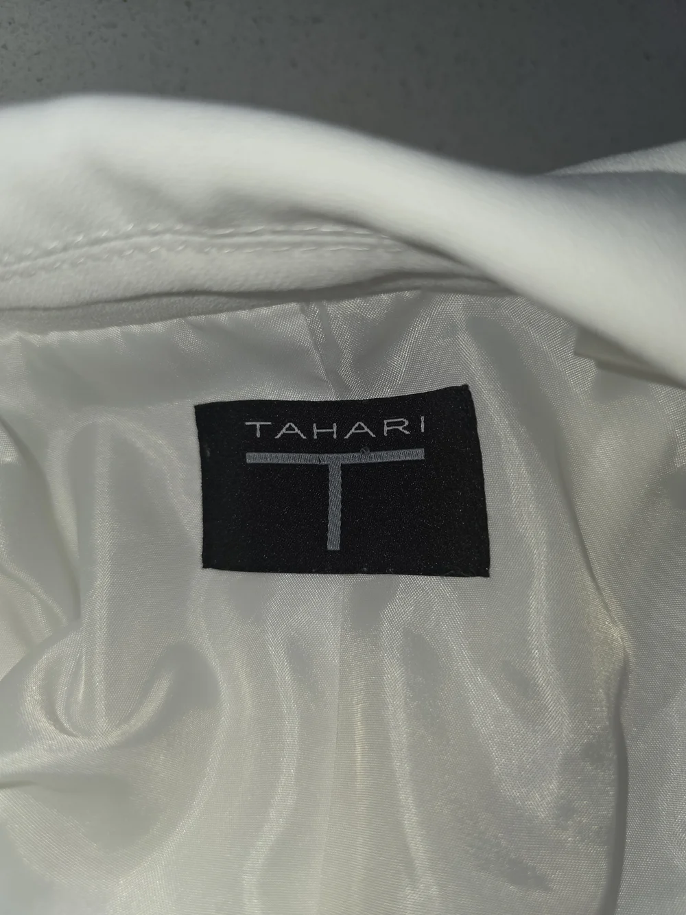 Tahari White Rolled-Sleeve Tailored Blazer - Picture 3 of 5